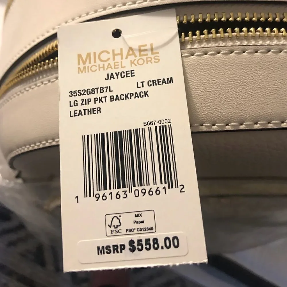 MICHAEL KORS ELEGANT UNDERSTATED BACKPACK SCHOOL OFFICE WORK TRAVEL VACATION